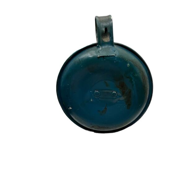 Tole Painted Oil Lamp Sconce Wooden Back Metal Oil Well Retro Handpainted Signed - Picture 5 of 16